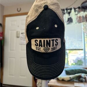 Saints Black and Tan Cap